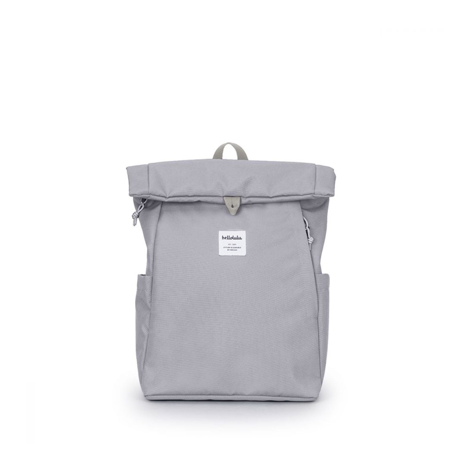 light gray backpack